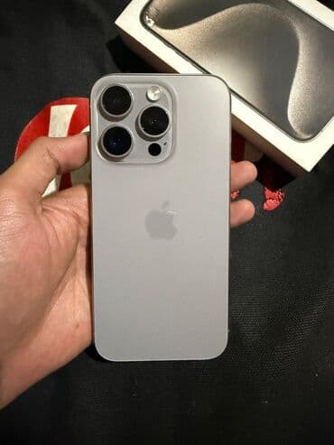 telefon alıram ucuz: IPhone 15 Pro, 256 GB, Gümüşü, Face ID — 1