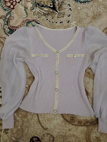 qolbaq şəkilləri: Bənövşəyi rəngdə zərif qadın koftası - Stil: Romantik/classic - Rəng — 2