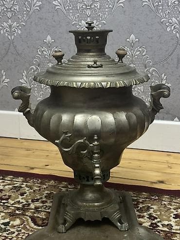 самовар на дровах: 8 LiTiRDi Antik samovar deqiq 8 LiTiRDi – klassik köhnə rus üslubunda — 10