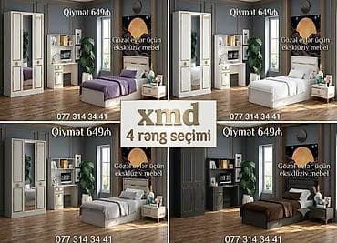 ev gulu: Uşaq/yeniyetmə otağı üçün eksklüziv mebel dəsti – xmd, 4 rəng seçimi — 1