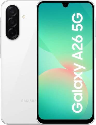 samsung a 50: Samsung Galaxy A26, 256 GB, rəng - Ağ, Barmaq izi, İki sim kartlı, Zəmanət — 1