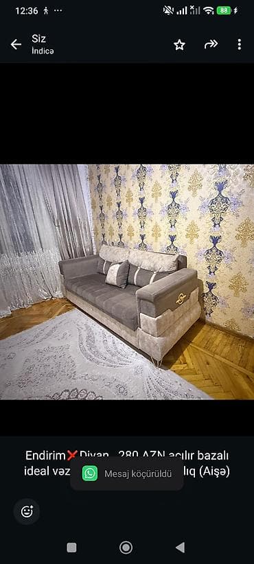 Endirim❌Divan. 280 AZN açılır bazalı ideal vəziyyətdədi ünvan Azadlıq — 1