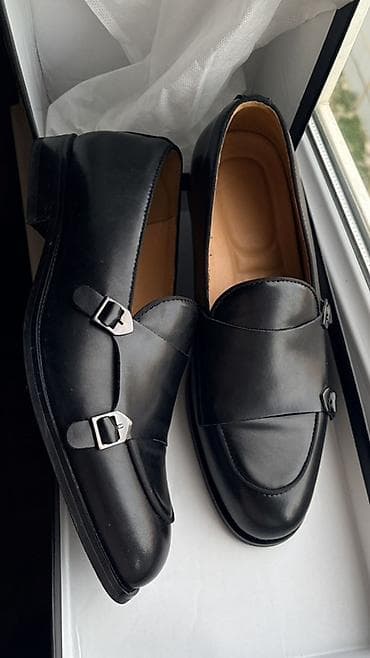 Туфли: Qara rəngli kişi mokasinləri – iki tokalı monk-strap dizayn - Model — 2