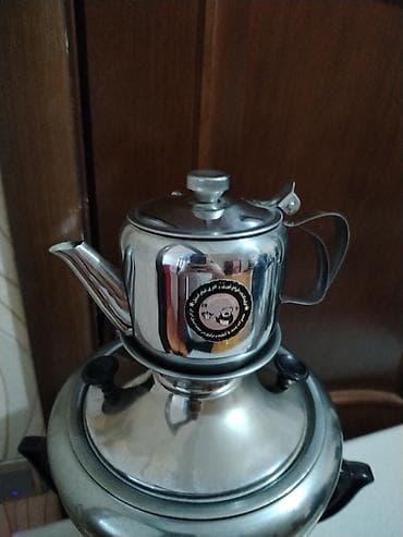 elektron kitab: Elektrik samovar və çaydan dəsti - Material: paslanmayan polad — 2