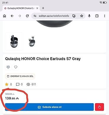 honor: Yeni Simsiz (Bluetooth) Qulaqcıqlar, Honor, rəng - Boz — 2