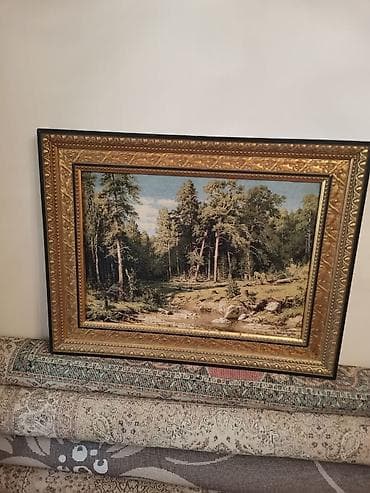 Qabelon xelcə rəsm eseri Mevşur rus resamı Şişkinin les mese əseri