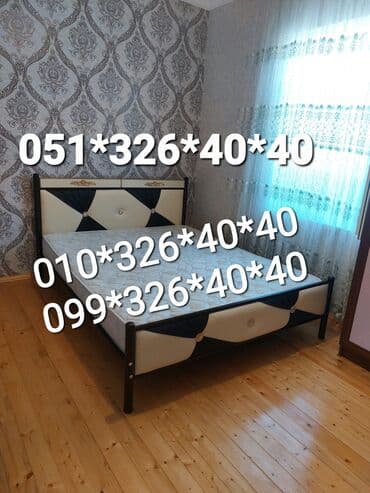 Çarpayılar: Yeni, İkinəfərlik çarpayı, Bazasız, Matras ilə, Siyirməsiz, Azərbaycan — 2