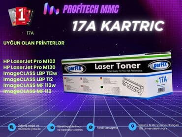 🖨 17A ( CF217A ) – Kartric Satışı 📞 Əlaqə: 050 492 68 34 / 070 641 57