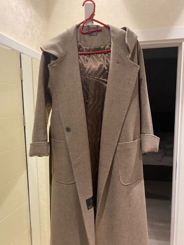 женское пальто с мехом: Yeni kapushonlu palto kasemir. Olcu 40 — 2