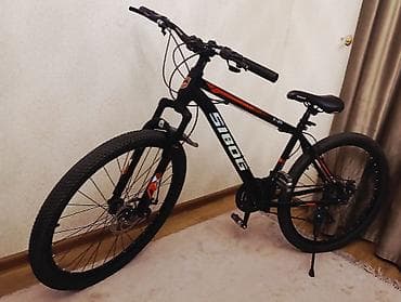 velasipedlər: SIBOG T-21 dağ velosipedi - Rəng: qara, narıncı elementlərlə - — 2