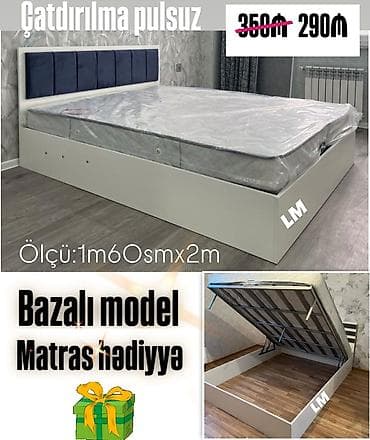 Çarpayılar: Yeni, İkinəfərlik çarpayı, Bazalı, Matras ilə, Siyirməsiz — 1