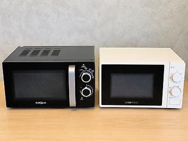 Məişət üçün iki ədəd mexaniki idarəetməli mikrodalğalı soba. 1)