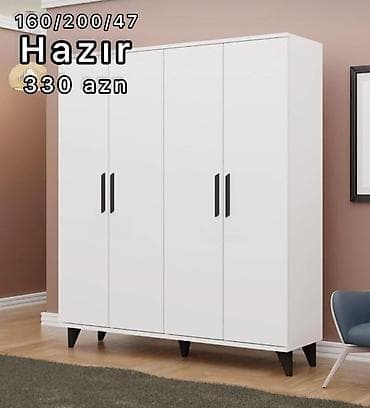 ref: Açılan, 2 qapılı Düz dolab, Qarderob, paltar dolabı — 3