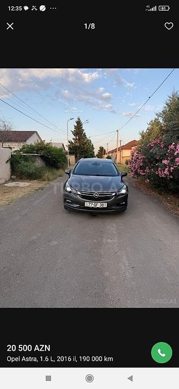 televizor pultlari: Opel Astra: 1.6 l | 2016 il Universal — 1