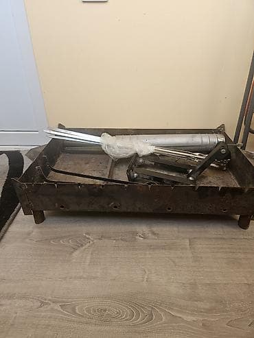 Metall manqal/şiş kababı sobası 40X70 ölçülü manqal 3-4 dəfə işlənib — 3