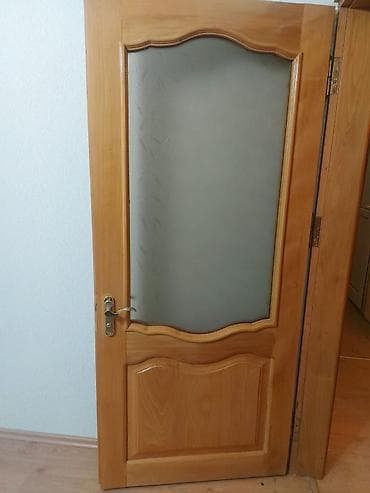 taxda qapl: Taxta 3 ədəd otaq qapısı – şüşəli model - Material: təbii taxta (açıq — 1