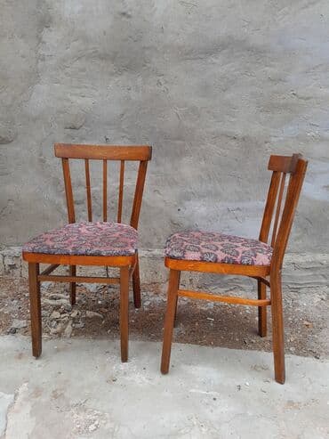 старые стулья: Qonaq otağı üçün, İşlənmiş, Qatlanmayan, rəng - Çəhrayı Stul — 7