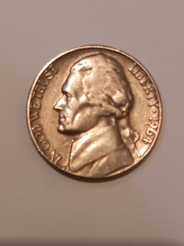 1 sent neçə qəpikdir: Amerkan 5. senti. 1964 -ilin pulu. Unvan yeni yasamal — 1