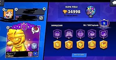 qizil sikke: Brawl Stars hesabı – yüksək trofeyli və zəngin kosmetik kolleksiya — 1