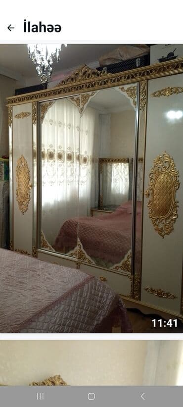 metbex stollari ve stullari: İkinəfərlik çarpayı, Dolab, 2 tumba, Azərbaycan, İşlənmiş — 2