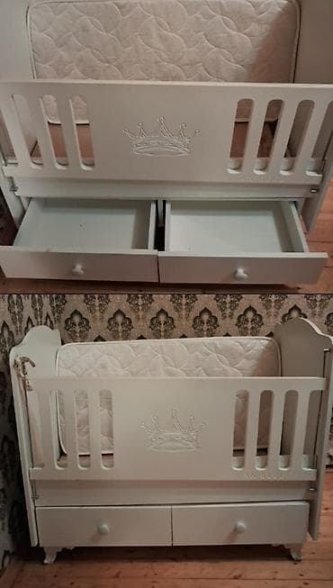 Oğlan və qız üçün, Dördbucaq, Beşik, Matras ilə, Yellənmə mexanizm ilə