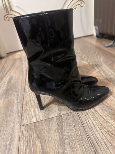 qara mokasinlər: Massimo Dutti, Ölçü: 36, rəng - Qara, İşlənmiş — 1