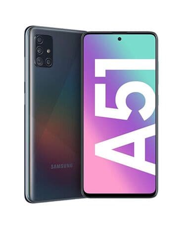 Запчасти для телефонов: Samsung Galaxy A51, 64 ГБ, цвет - Черный, Отпечаток пальца — 1