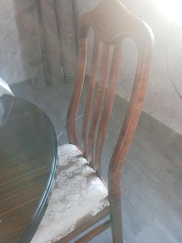 ofis ustolu: Yemək otağı dəsti – oval masa və 6 ədəd stul - Material: ağac karkas — 3