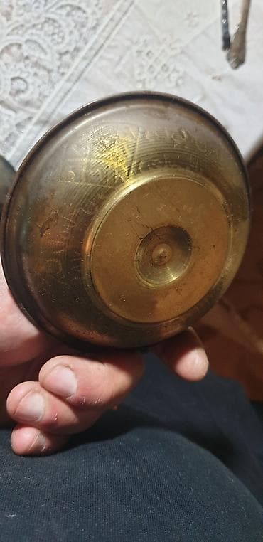 versace servis: Antik mis kasa,Mətbəx/servis üçün köhnə üslubda metal qab-qacaq dəsti — 2