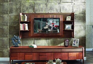 мебель эмбавуд в баку каталог: Б/у, Прямой ТВ стенд, С полками, Деревянный, Турция — 2