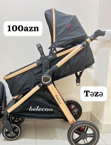 usaq ucun qolbaqlar: Belecoo uşaq arabası - Rəng: qara, qızılı detallarla - Yüngül və — 1