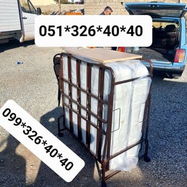 купить раскладушку в баку: Новый, Раскладушка с матрасом — 8