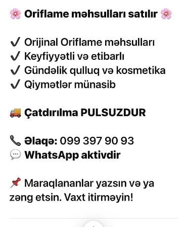rolex orjinal: Oriflame məhsulları - Orijinal Oriflame məhsulları - Keyfiyyətli və — 1