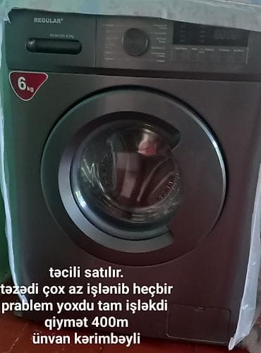 REGULAR RG-60132S önyükləməli paltaryuyan maşın - Yük tutumu: 6 kq -
