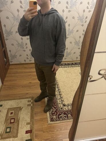 qaqa geyimi: Мужская толстовка, Zara, цвет - Серый — 3