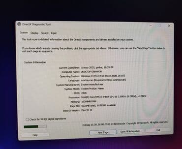 hp 24f: Asus Windows 11 pro 64-bit Intel(R) Core(TM) i5-9400F CPU @ 2.90GHz — 3