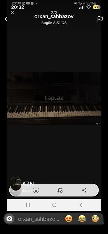 elektro gitara satışı: Oktava pianinosu – 150 AZN - Dik (upright) model, klassik qara korpus — 1