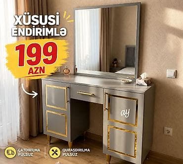 Komodlar: Güzgülü makiyaj/stolüstü konsol – xüsusi endirimlə 199 AZN — 1