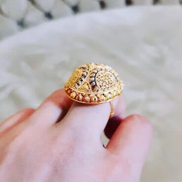 золотые комплекты с бриллиантами в баку: Обручальные, Кольцо, Желтое золото, 875 проба, Без камня — 5