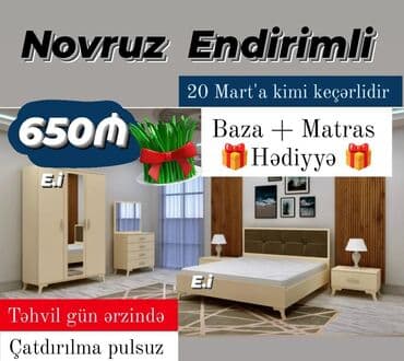 qiz ucun kravatlar: 2 təknəfərlik çarpayı, Termo, Komod, Dolab, Azərbaycan, Yeni — 3