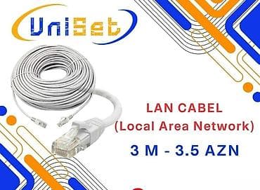 Lan kabel 3metr Şəhər: Bakı Malın tipi: Kabellər və adapterlar Yeni?