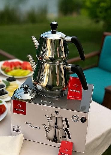 dəm cayniki: Yeni, rəng - Gümüşü, Dəm caydanı, Paslanmayan polad, 2,5 bucket volume l, Türkiyə — 2