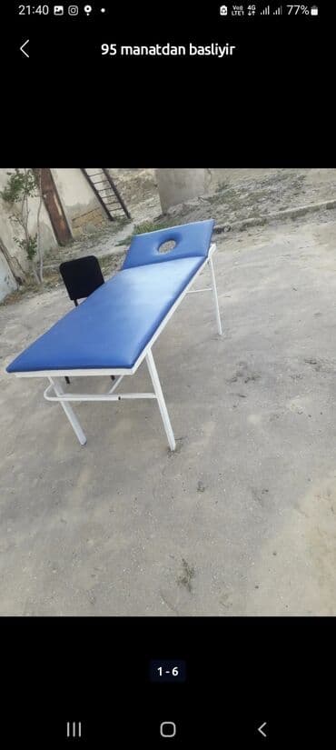 Salon masaları: Masaaj və prosedur üçün masa - Sabit və qatlanan modellər - Baş — 1