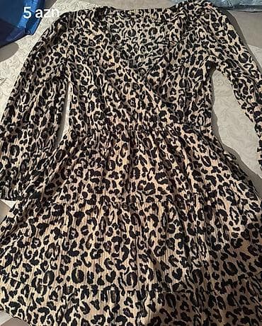 Qadın geyim dəsti – müxtəlif modellər 1) Leopard naxışlı don - Uzun — 1