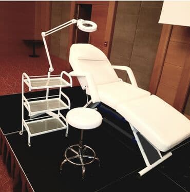 salon üçün: Çarpayı 230 azn kreslo 50 azn təkərli daşıyıcı 55 azn lupali işıq 90 — 4