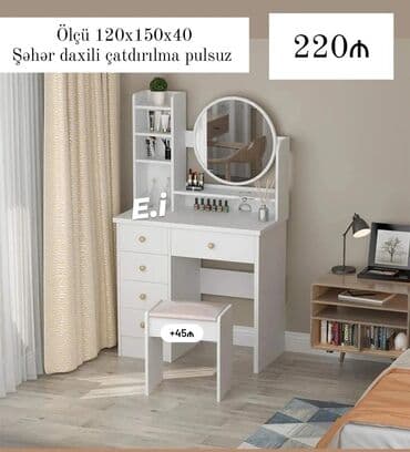 туалетный столик баку: Новый, Трюмо, Ламинат, Нет кредита, Бесплатная доставка в черте города — 2