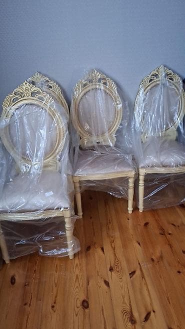 berber usdolu: Qonaq otağı üçün, İşlənmiş, Qatlanmayan, rəng - Bej Stul — 2