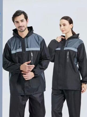 детские комбинезоны дождевик: Uniseks yağışlıq dəst - 2 hissəli: kapüşonlu gödəkçə və şalvar - Su — 1