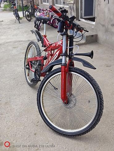 velosiped: OLYMPIA dağ velosipedi - Rəng: qırmızı - Çərçivə: amortizatorlu — 3