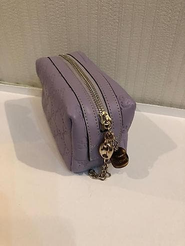 kosmetik canta: Gucci büzməli loqolu kosmetik çanta - Rəng: bənövşəyi/lilac - — 5